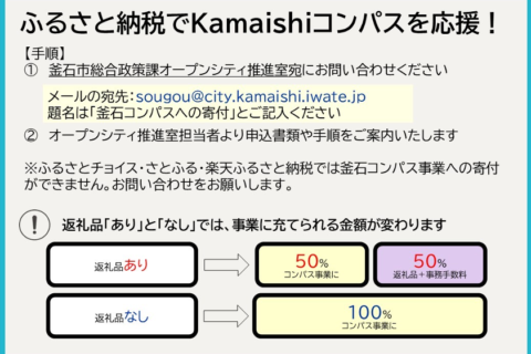 ふるさと納税でKamaishiコンパスを応援！